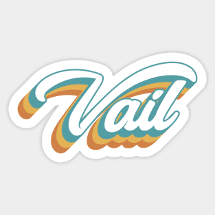 Vail Colorado Retro Lettering Sticker